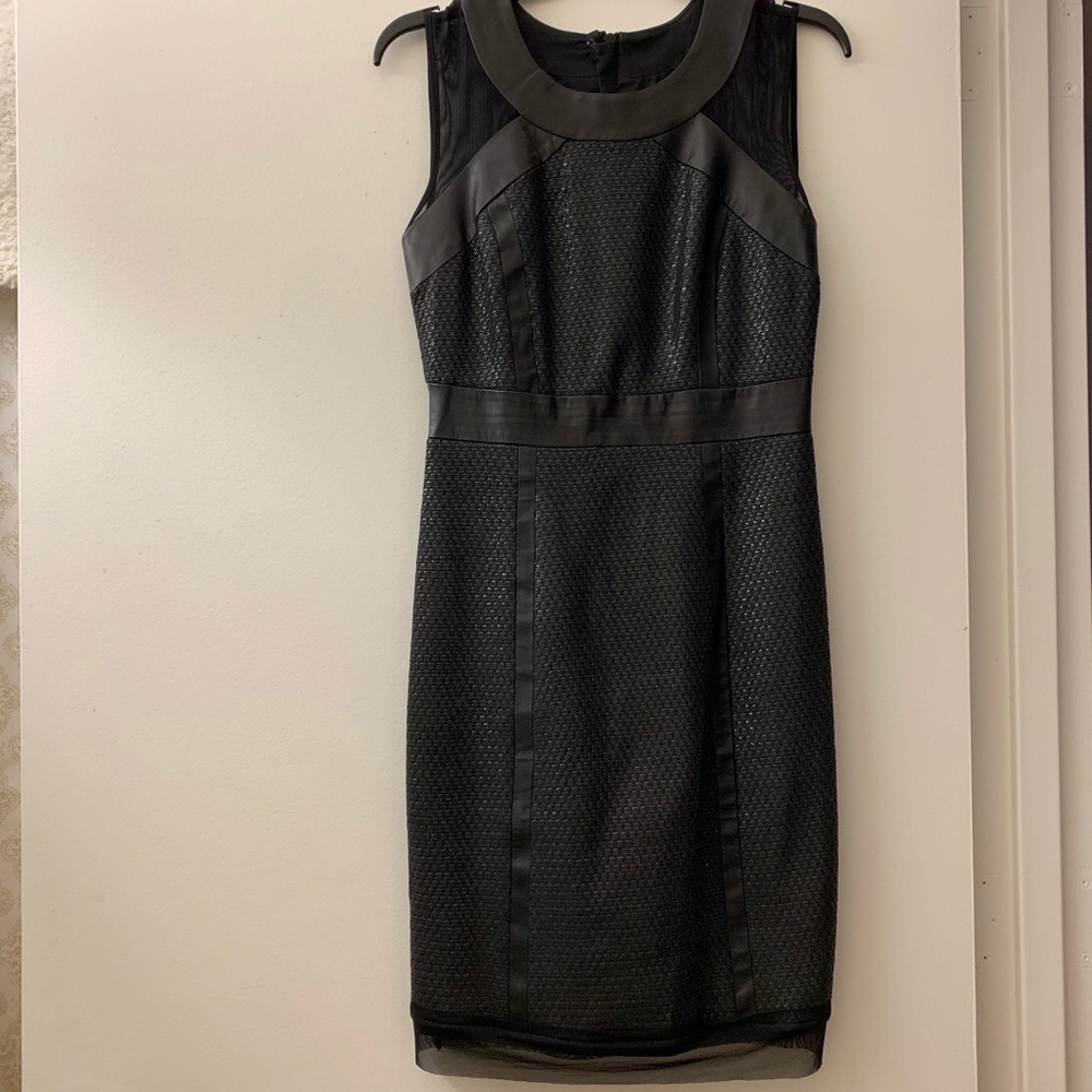 NWT Milly dress with mesh and leather insets